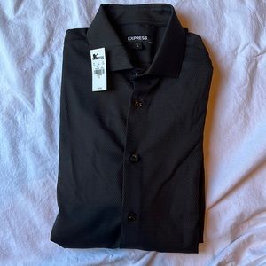 NWT Mens Small Black Express button down